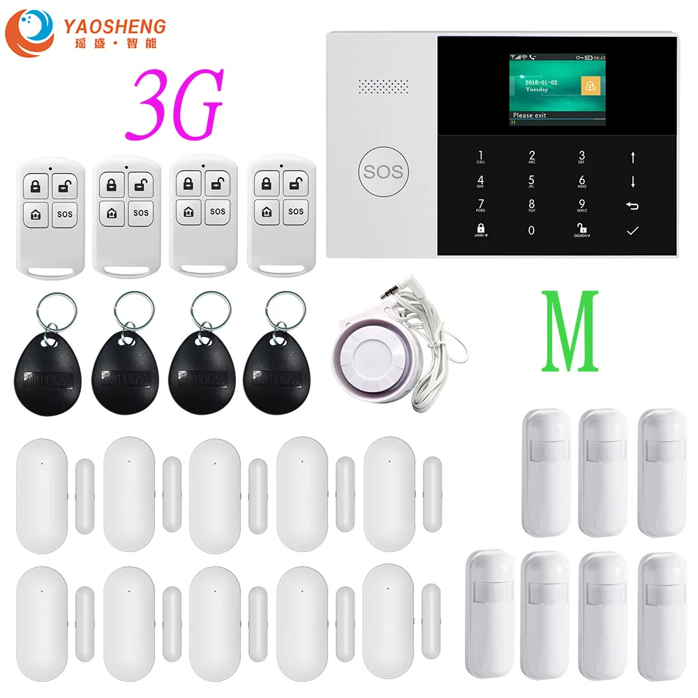 YS-023-PG-105-3G-M 3g Беспроводной Wi-Fi SIM GPRS SMS смарт-пульт дистанционного управления APP Top Home/Factory/House охранная сигнализация хост для IOS Android - Цвет: YS-023-PG-105-3G-M