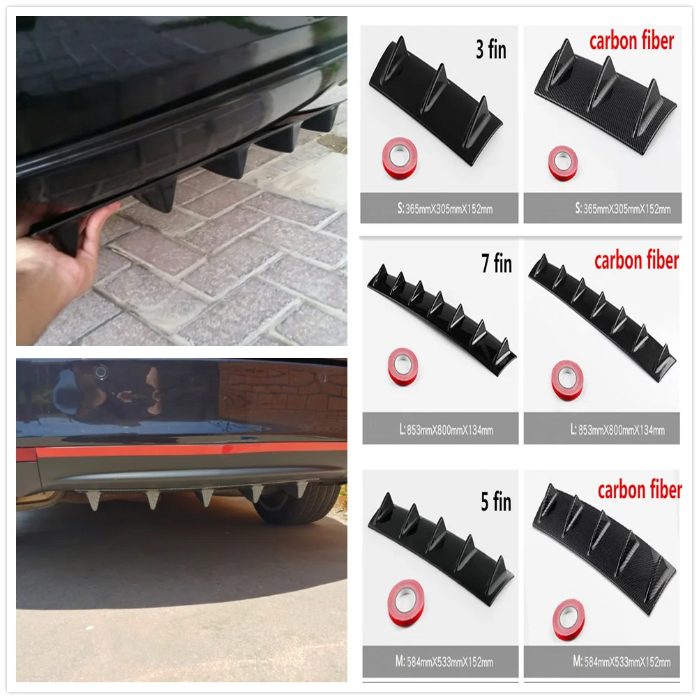 Автомобильный задний бампер для губ ABS air shark Toyota Tacoma Tercel Tiara Van Venza Yaris Hiace Prius V Hilux Land