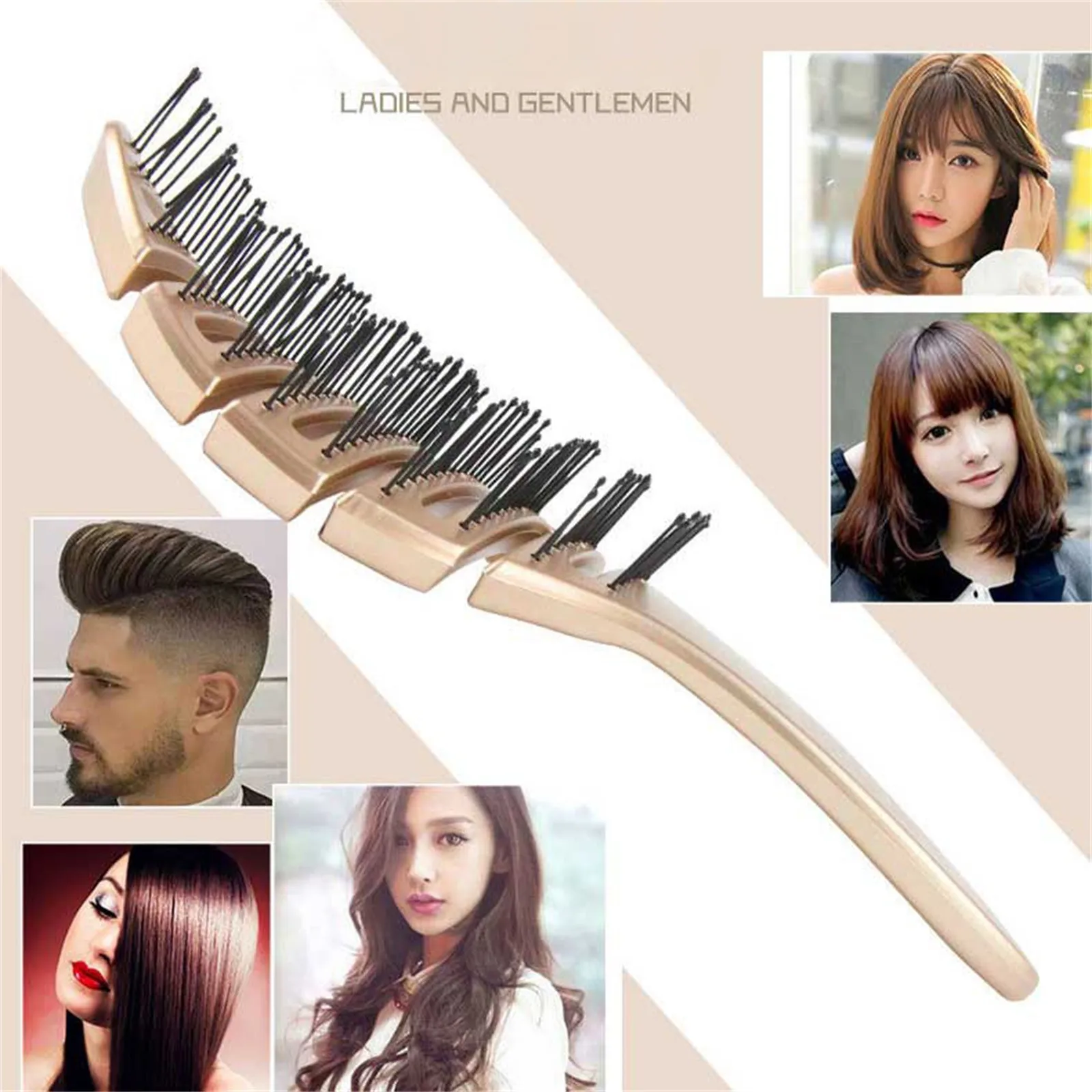 Запасная расческа для волос массажа кожи головы с большим изгибом подходит
