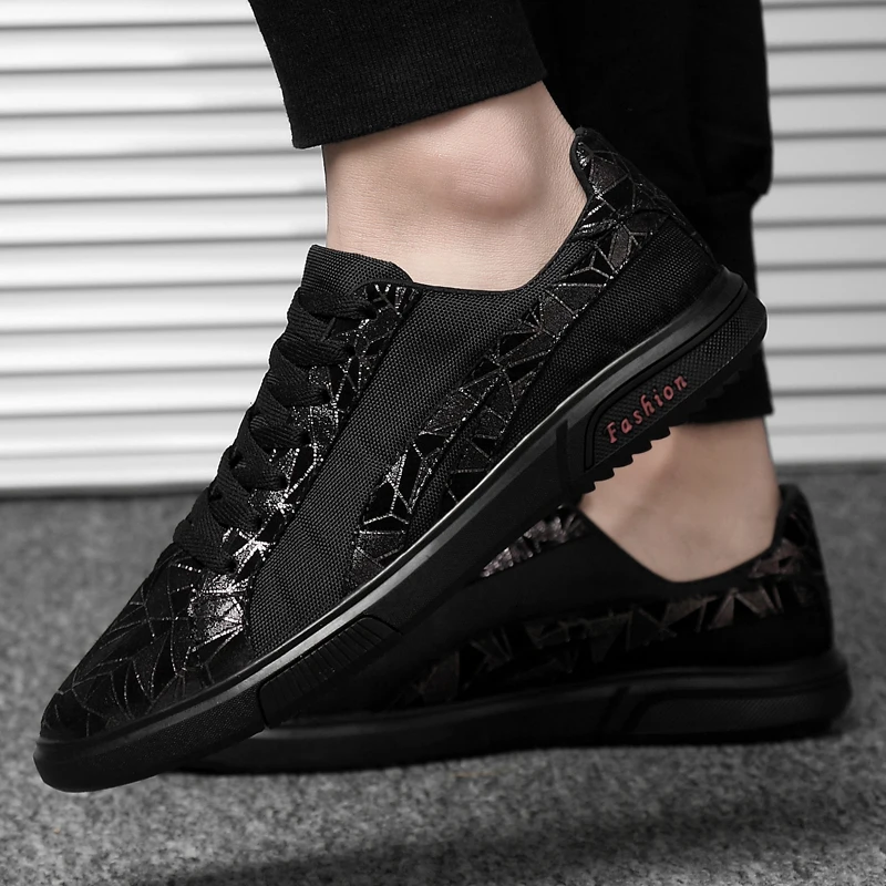 2019 Сезон весна-осень Брендовые мужские туфли черная дышащая Удобная