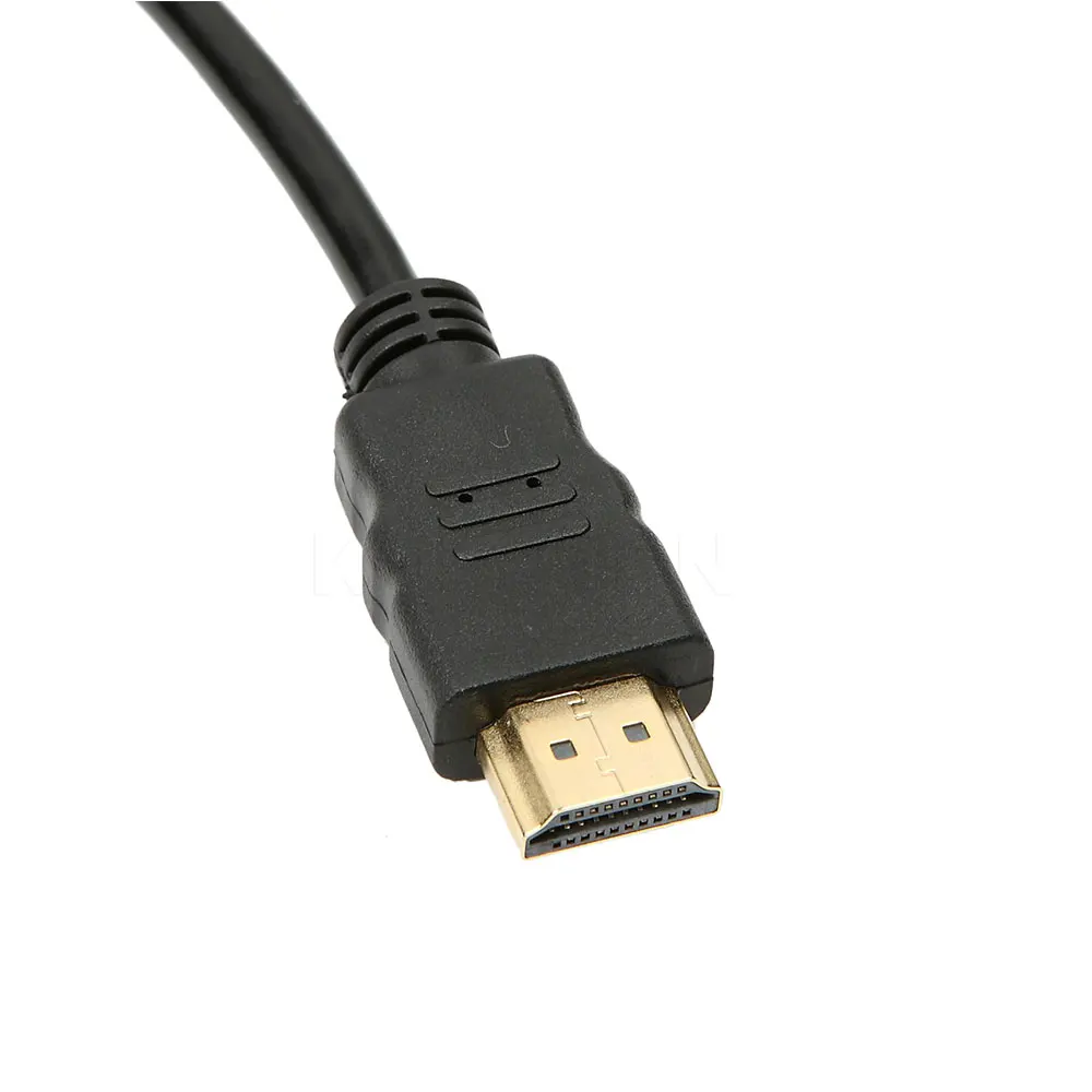 Kebidu 1 шт. видео конвертер папа к VGA RGB Женский HDMI совместимый с кабелем 1080P для ПК