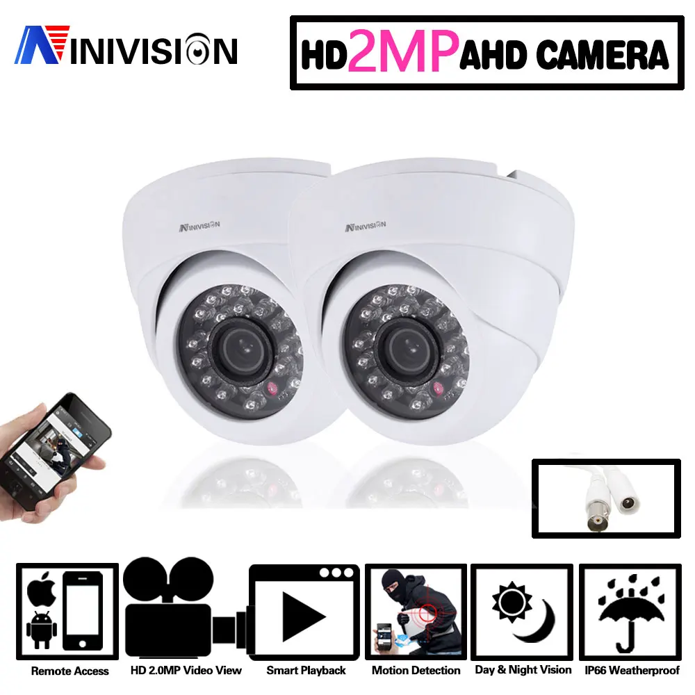 Камера видеонаблюдения AHD, уличная водонепроницаемая, 720P/1.0MP, HD-TVI, объектив 3,6 мм, 24 ИК-светодиода, ночное видение 30 м