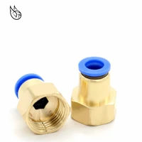 1pc pcf pneumatic connector 4mm 12mm fitting thread 18 14 38 12 air thread female straight air fitting