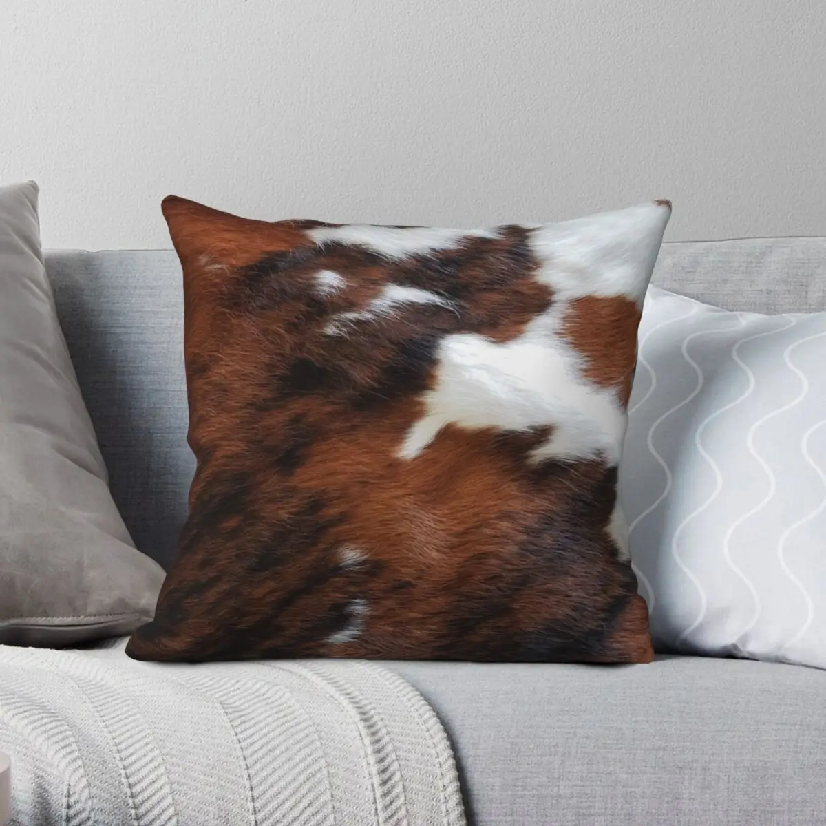 Чехол для подушки из воловьей кожи украшение на застежке-молнии квадратный