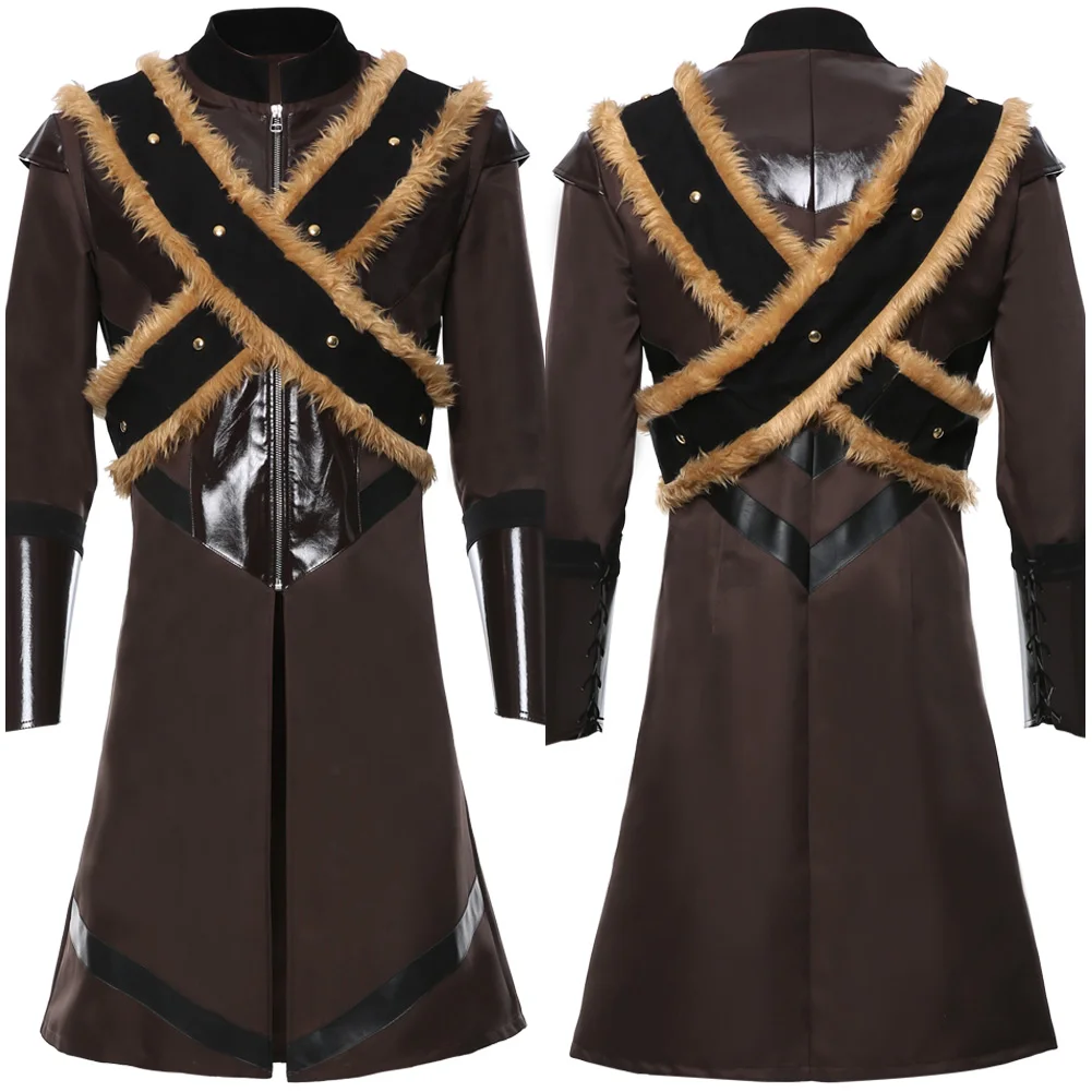 

Medieval Viking Pirate Robes Norman Warriors Knight Cosplay Costume Tabard Tunic Defender Guard Long Blouse Suit