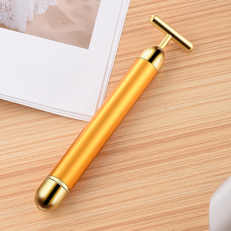 24k золотой Энергия импульса массажер для лица Красота адвокатского сословия