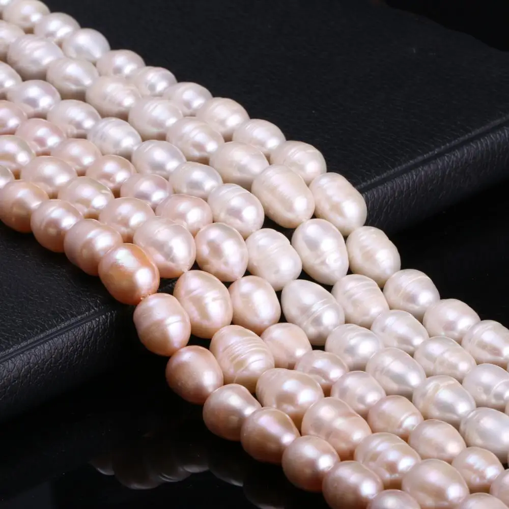 

Natural Freshwater Rice-shaped Pearl Loose Beads 11-12 Mm For DIY Bracelet Earring Necklace Sewing Craft Jewelry Accessory