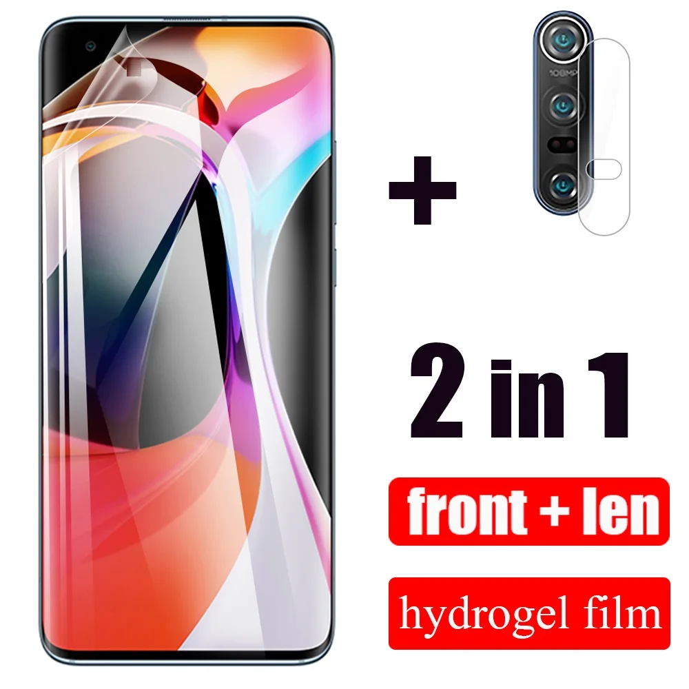 

Гидрогелевая пленка 2 в 1, Защита экрана для Xiaomi Mi 10 Ultra Lite Mi 10t Mi Note 10 Pro Lite mi 10t, Защитное стекло для объектива камеры