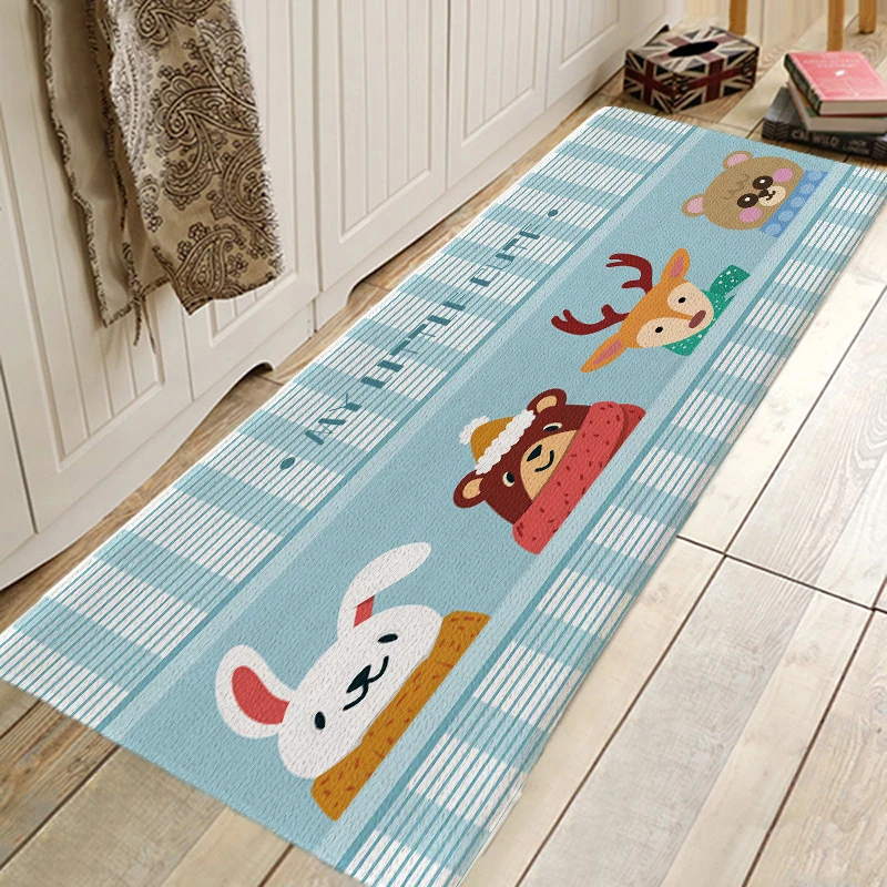 Carpet Doormat Funny Kitchen Entrance Door Mat Anti-slip Floor Rug Bathroom Area Hallway 50x80cm Cartoon Printing Design | Дом и сад