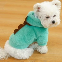 animal design coat dog clothes hooded jacket little flying dragon design pet clothing green coat sweatshirt winter dog apparel l