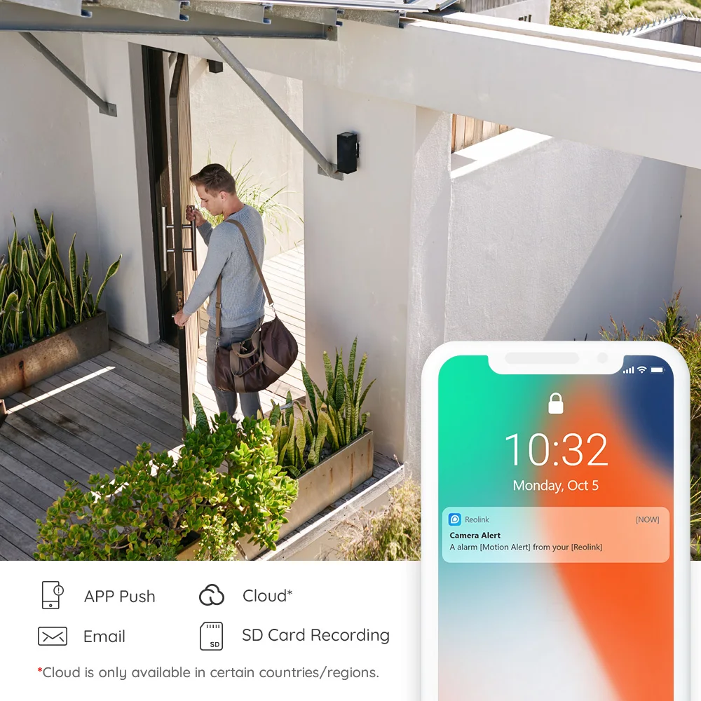 Скидка Камера Reolink Argus 2E с питанием от аккумулятора, Wi-Fi, 1080P Full HD, инфракрасным датчиком движения, двусторонней аудиосвязью, уличная, защищенная от а...