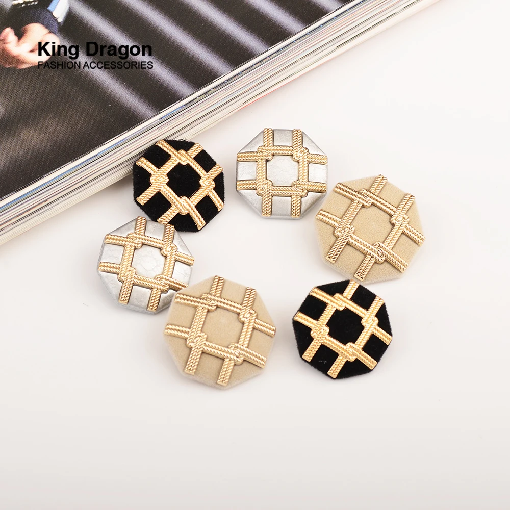 Новое поступление золотая металлическая черная пуговица для костюма женская