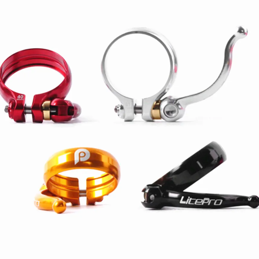 Litepro складной велосипед Сверхлегкий легкое сиденье трубка зажим четыре цвета