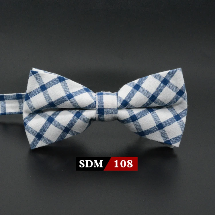 

Mens Fashion Vintage Bowtie Check Artificial 100% Cotton Soft Striped Double Fracture Butterfly Men Bow Ties Designer Cravat