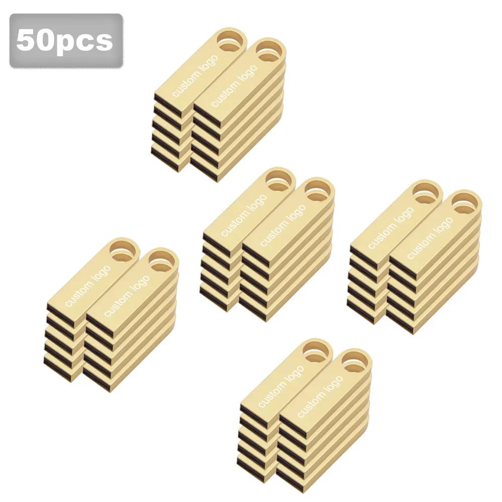 

50 шт./лот USB флеш-накопитель 64 ГБ 32 ГБ 16 ГБ 128 ГБ флеш-накопитель металлический флеш-накопитель карта памяти cel usb для свадебных подарков