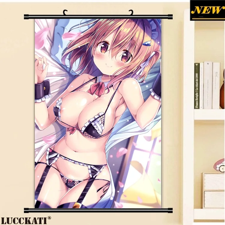 40X60 см Dengeki Moeoh бикини купальник бюстгальтер попка сексуальный лоли каплей мультфильм аниме Настенная картина плакат прокрутки холст живопись