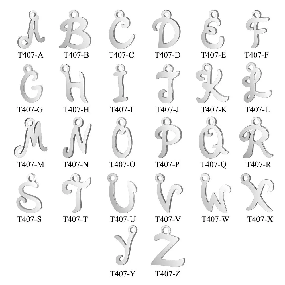 Подвески в виде английской буквы из нержавеющей стали металлический алфавит