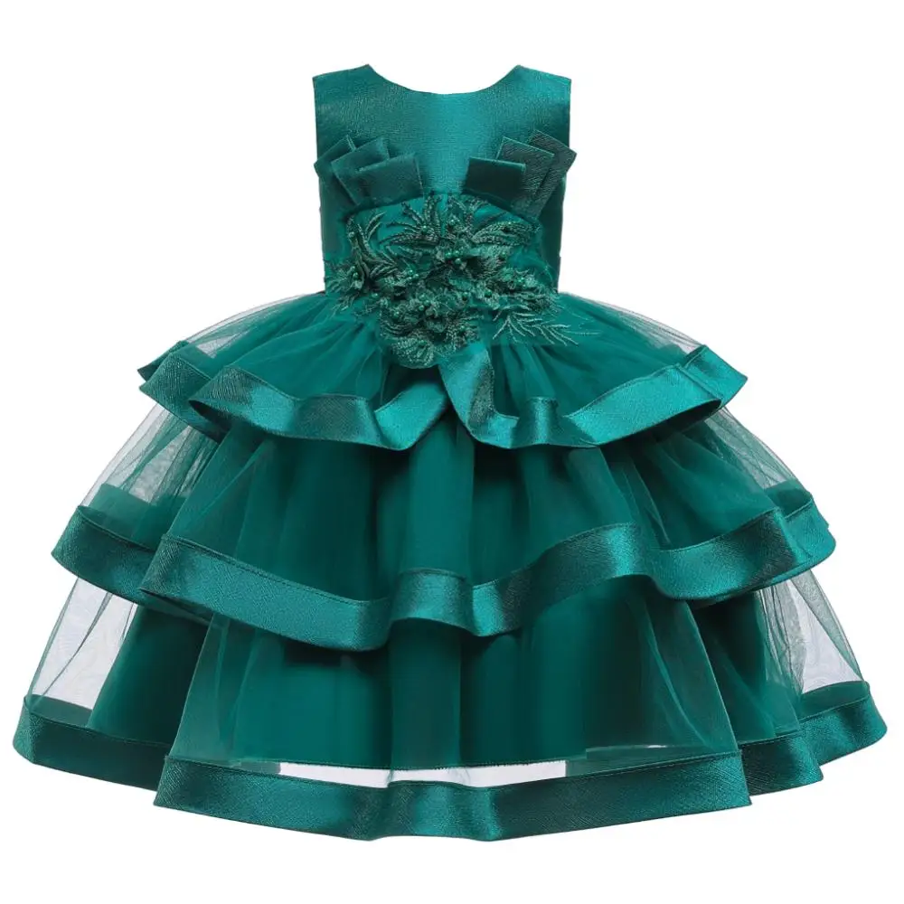 

Kids Dresses For Girls Wedding Dress Children Evening Party Dresses Flower Girls Elegant Cake Princess Dress vestido infantil
