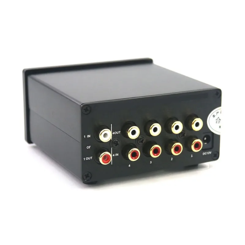 TZT HiFi стерео аудио коммутатор 4 в 1 Out/ Out RCA сплиттер без потерь передачи |