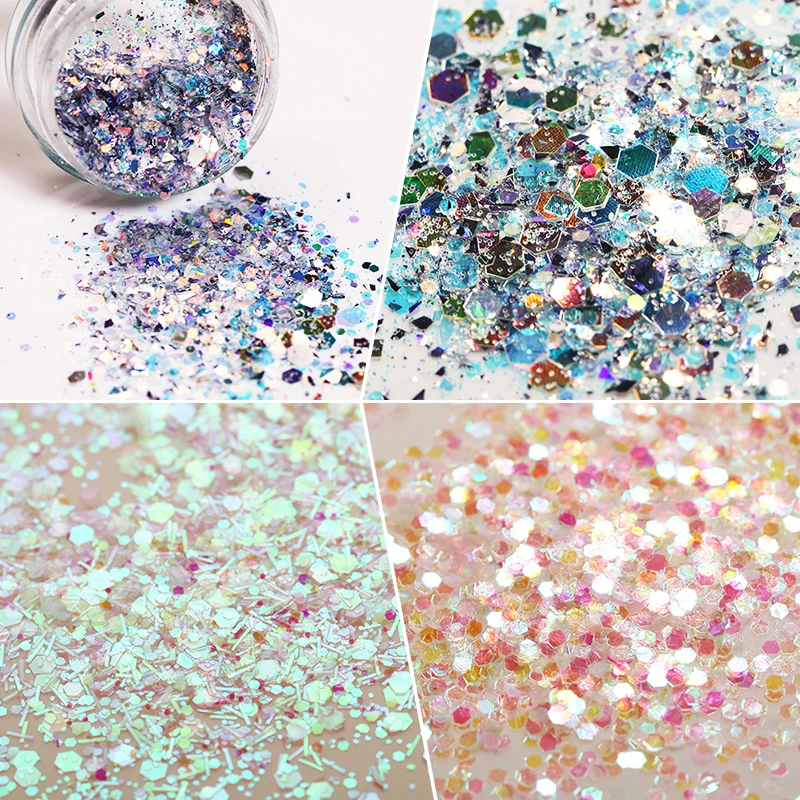 1 коробка блестки для ногтей сверкающие флаки блестящие украшения нерегулярные
