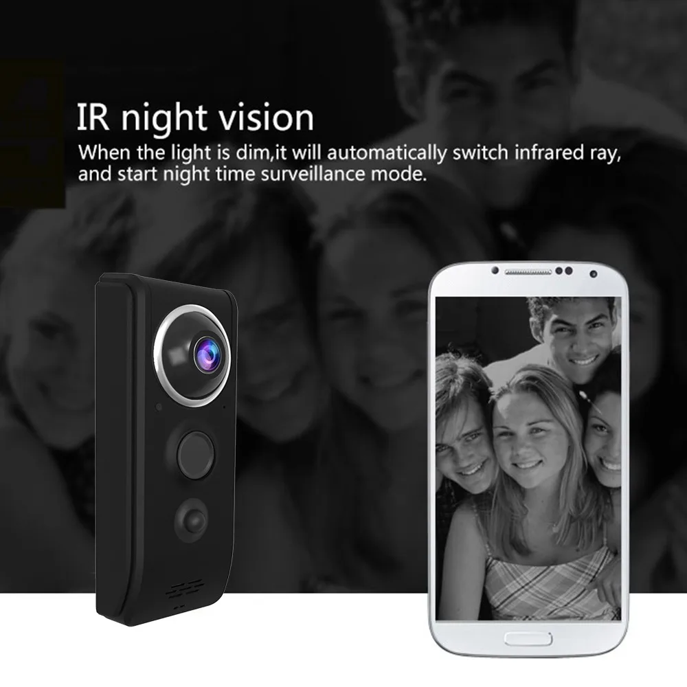Vstarcam Smart WiFi Video Doorbell Camera Waterproof 720P HD Door Bell 2 Way Intercom Phone APP Control | Безопасность и защита