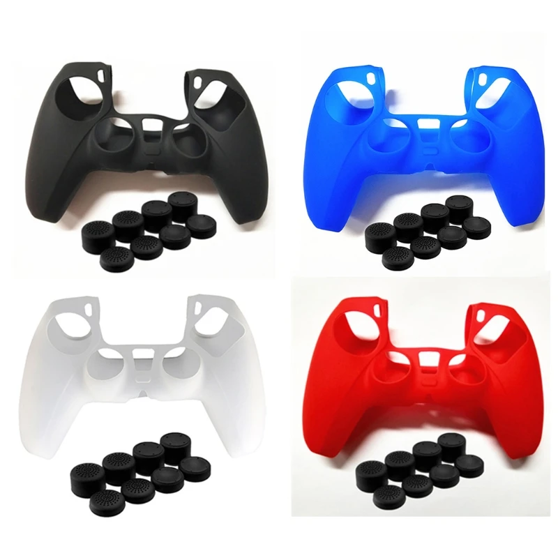 Силиконовый чехол для Sony PlayStation PS однотонный пылезащитный с Джойстик пальца