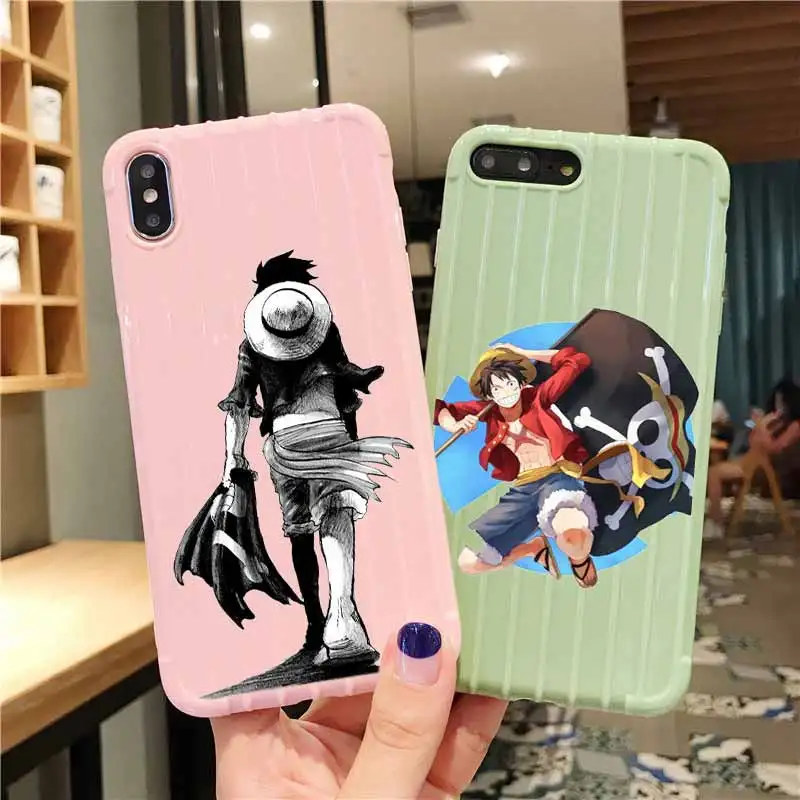 One piece cool luffy чемодан на колесиках текстурный чехол для телефона IPhone 11 Pro Max X XS MAX 8 7 6S