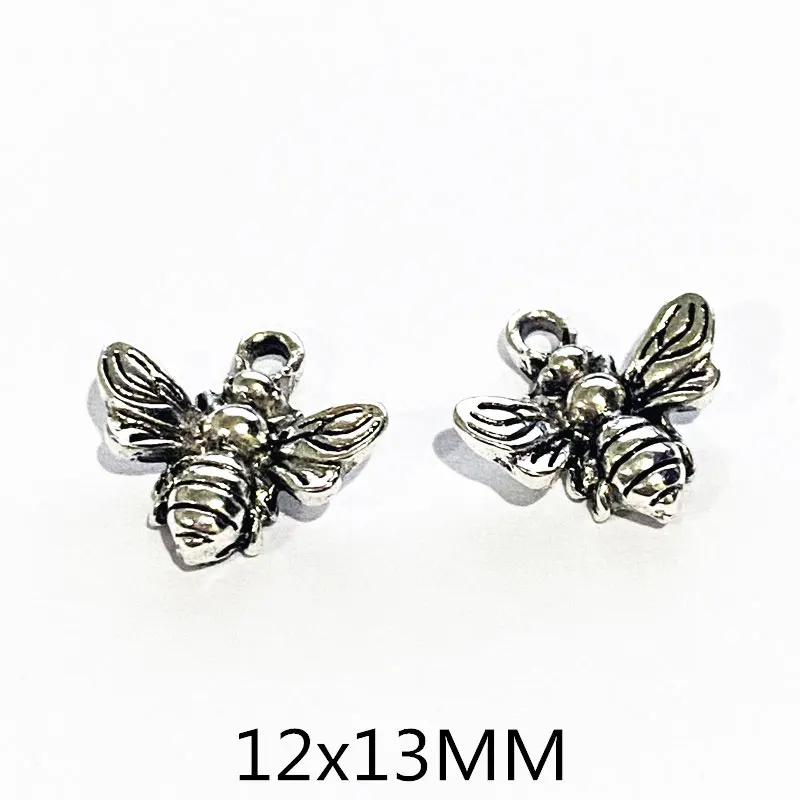 

30pcs Cute Bee Charms Antique Gold Silver Color Pendants,For Diy Women Bracelet Earring Aesthetics Accessories Jewelry Making