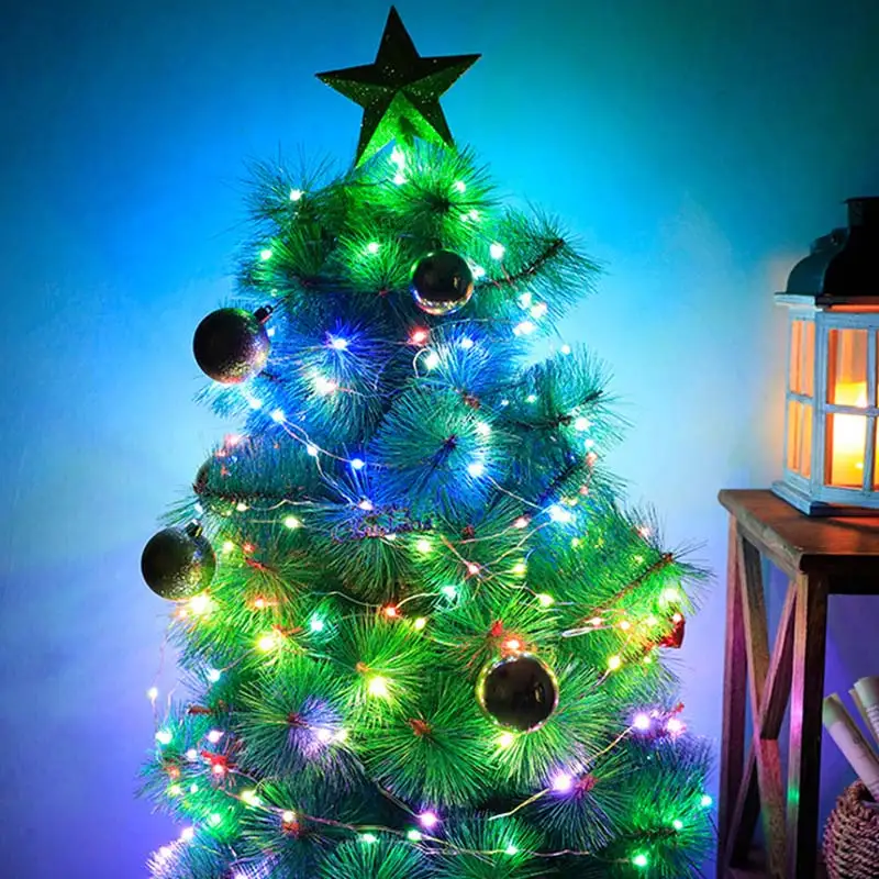 

New LED RGB Christmas Fairy Lights 200+ Lighting Mode Waterproof Garland String Lights For Outdoor Decoration Holiday Lighting