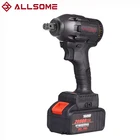 ALLSOME бесщеточный Электрический ударный ключ литий-ионный аккумулятор электрический гаечный ключ беспроводные электроинструменты гайковерт ударный ключ