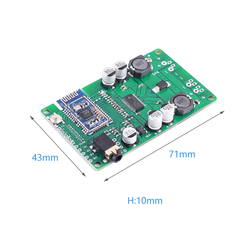 Моно Bluetooth модуль усилителя DC 12 В BLE5.0 TWS 20 Вт/30 Вт Bluetooth/микрофон/AUX аудиовход с