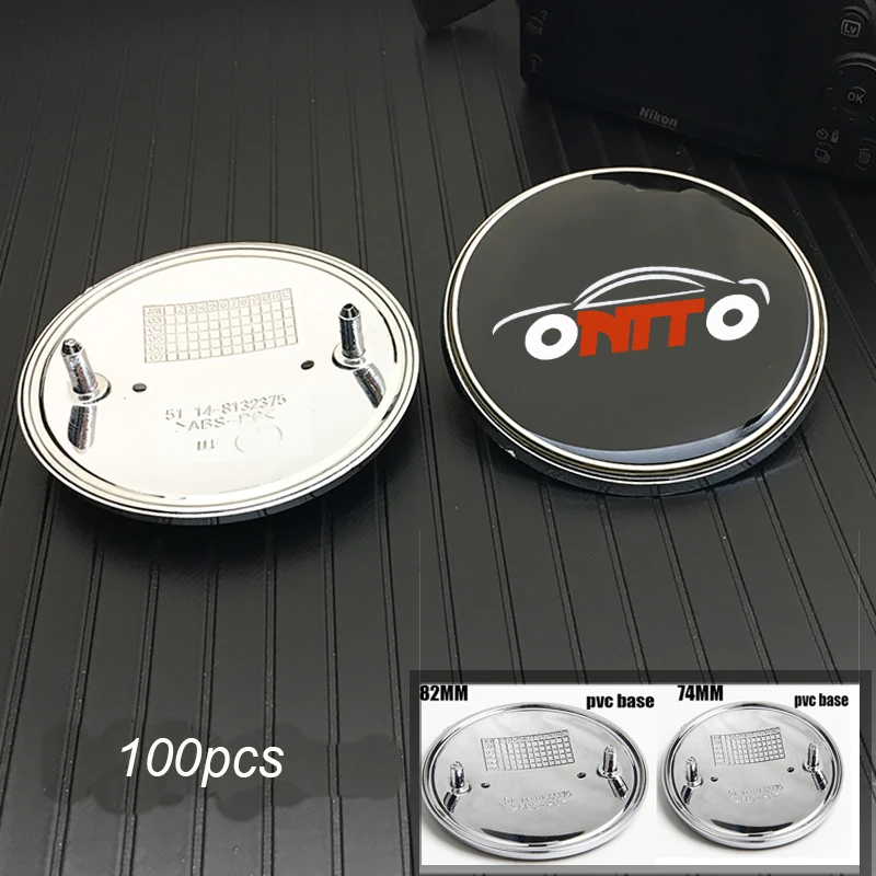

100pcs 74mm 82mm Car Front Bonnet Stickers Auto Trunk Emblem Caps For M X1 X2 X3 X4 X5 X6 1 2 3 4 5 6 7 series Car Logo