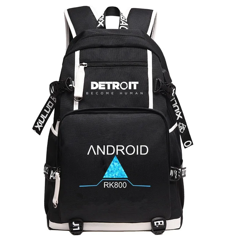 Новая игра Детройт стать человеком TK800 рюкзак косплей унисекс плеча Путешествия