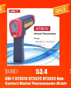 UNI-T UT300A/300C/300 S Бесконтактный лазерный Инфракрасный цифровой Инфракрасный термометр пистолет с ЖК-дисплеем измеритель температуры