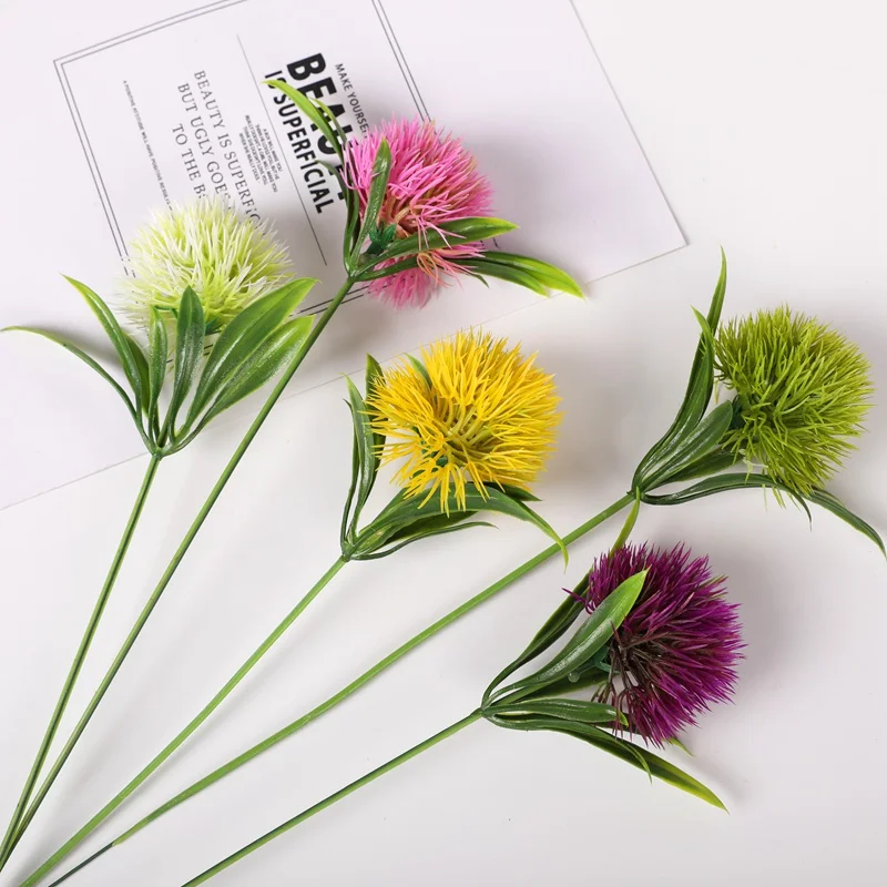 5 шт. искусственный цветок пластиковая Одуванчик ваза для украшения интерьера