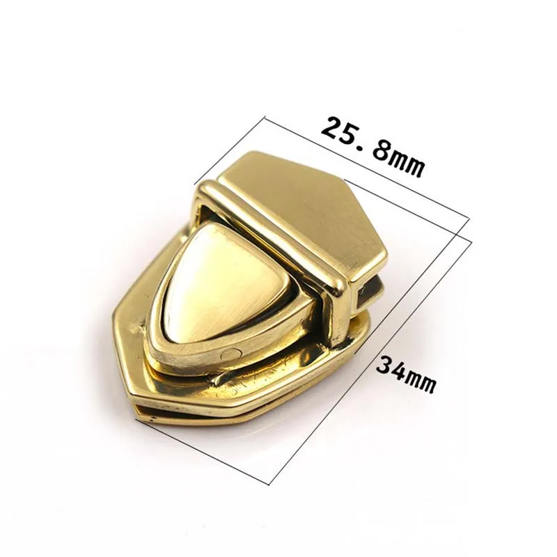 Meetee 34x25mm Brass Tongue Lock Clasp Turn Twist Switch Buckle for Bag Luggage Hardware DIY Leather Craft Accessories AP651 | Дом и сад