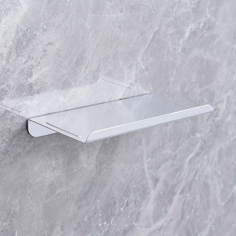 

Punch-Free Alumimum Tissue Holder Public Toilet Mobile Phone Stand Bathroom Roll Stand Toilet Paper Storage Rack