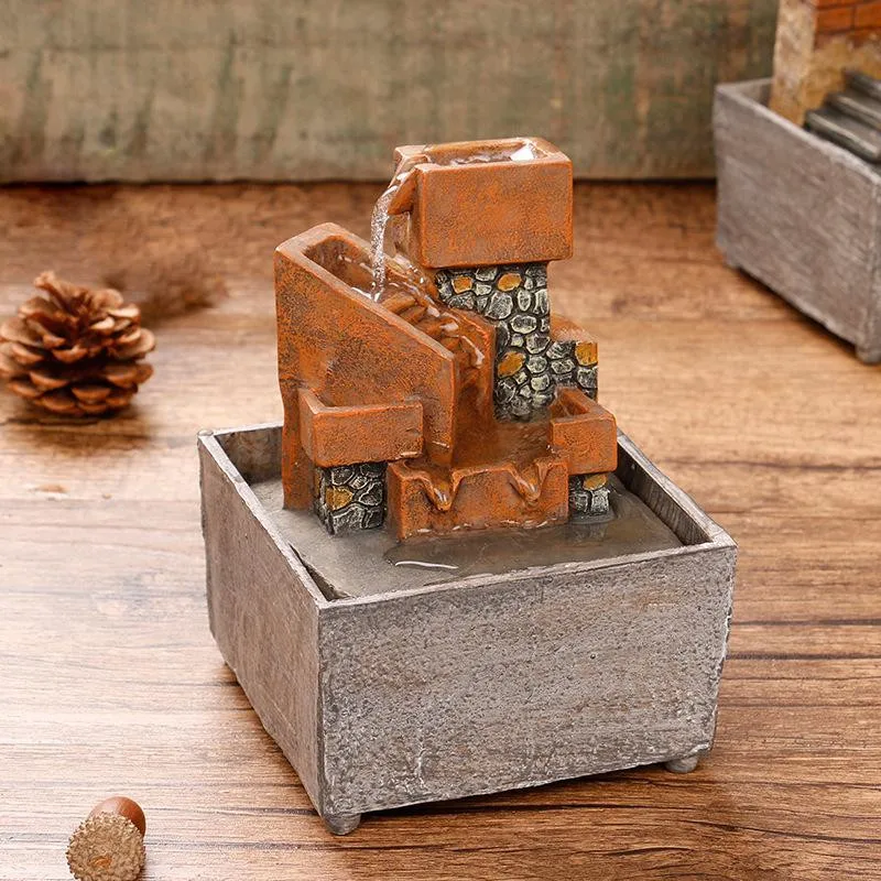 Полимерные декоративные комнатные водные фонтаны фэн шуй украшения водопад