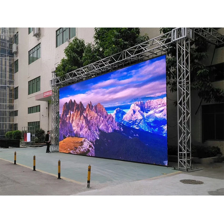 

Outdoor Led Display 128*128dots P3.91 SMD1921 1/16scan, 500x500mm Die Cast Aluminum Cabinet, Full Color LED Big Billboard Screen