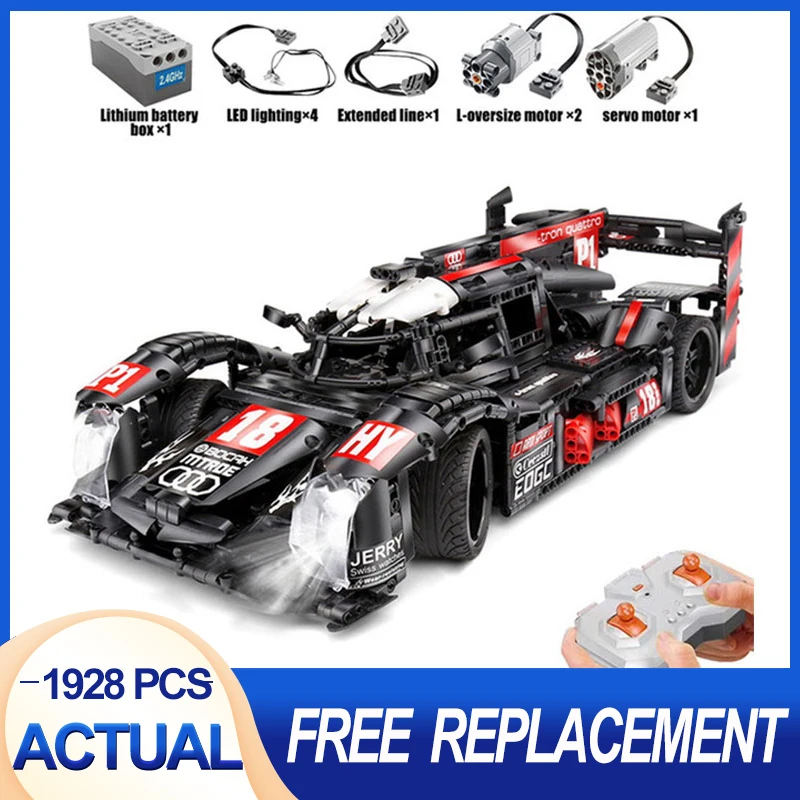 

Новинка, LepinBlocks Audi R18 23011, супергоночная модель автомобиля, совместимая с высокотехнологичными строительными блоками, кирпичи, детские разви...