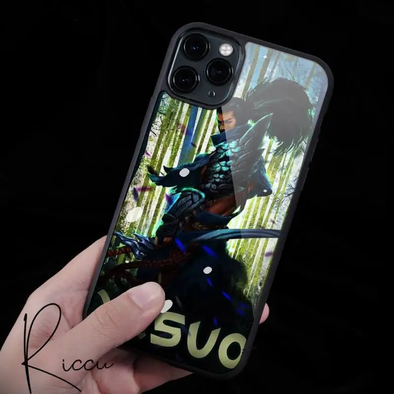 

Yasuo Fan Art Phone Case Rubber for iPhone 12 11 Pro Max XS 8 7 6 6S Plus X 5S SE 2020 XR 12Mnie case