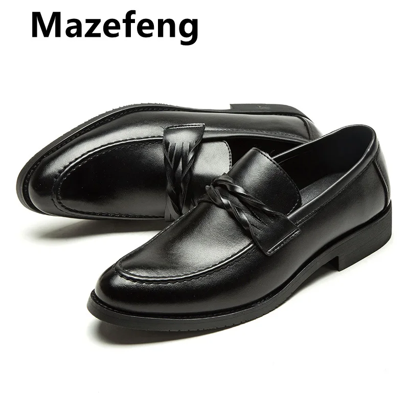 Mazefeng 2019 новые мужские классические туфли джентльменские кожаные официальные