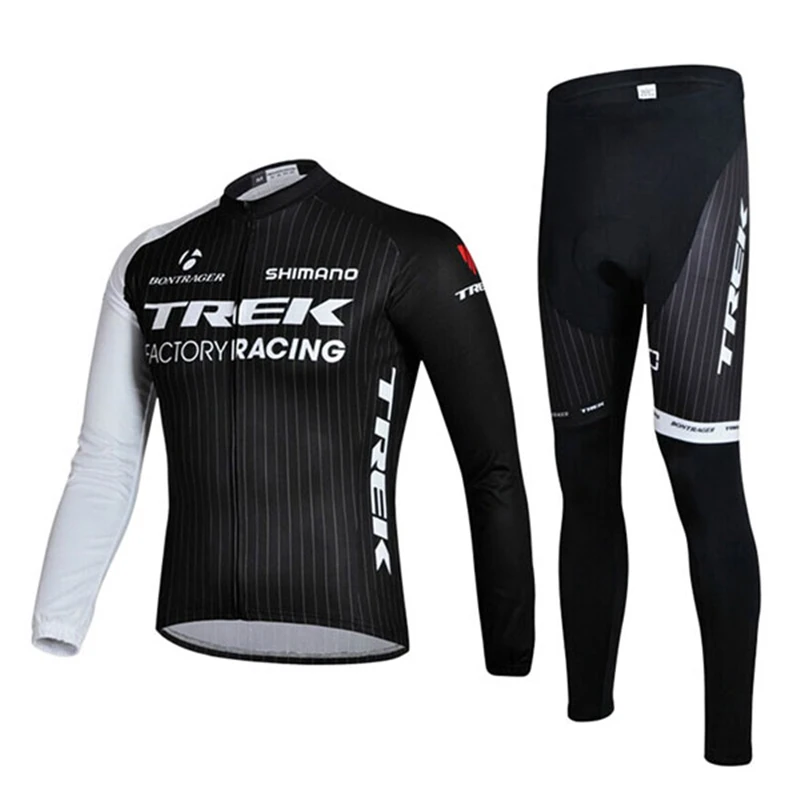 

Cycling wear long-sleeved suit men's bicycle wear breathable long-sleeved bicycle bib with sponge cushion and comfortable