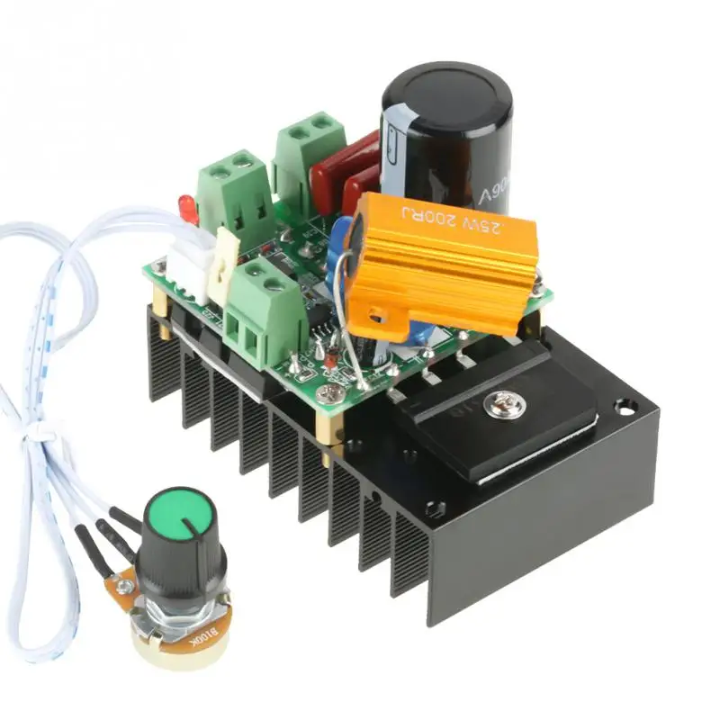 Контроллер скорости двигателя Φ 24V 48V 110V 400W регулятор щеточного контроллер