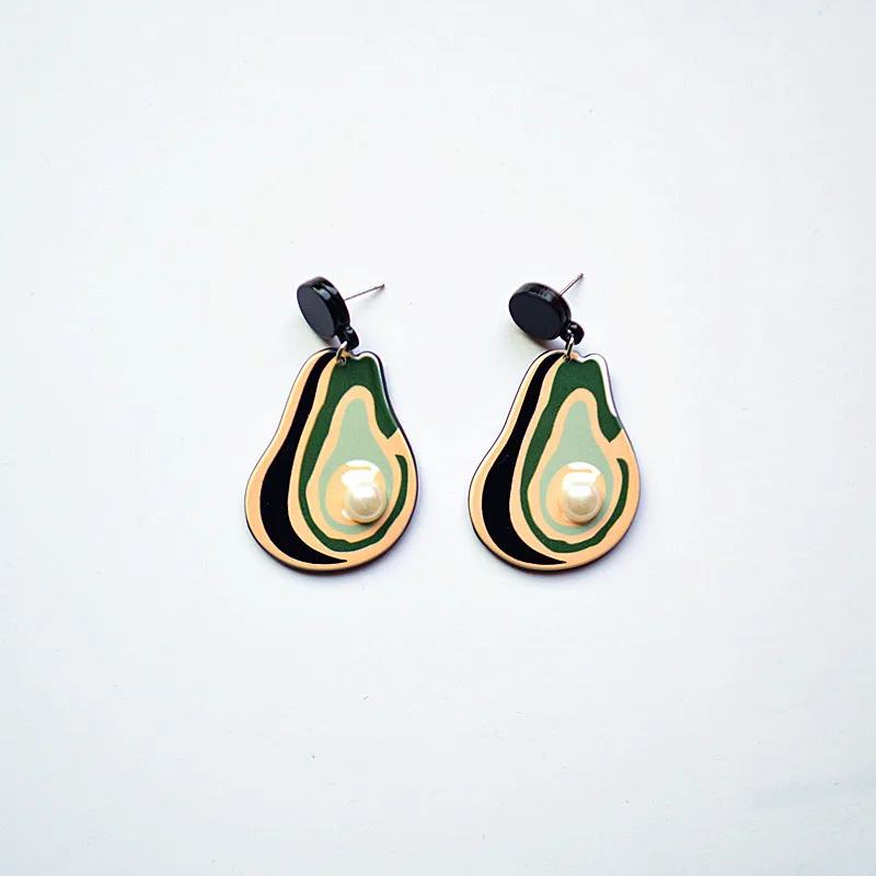 Женские Элегантные серьги-гвоздики в стиле Харадзюку из акрила с фруктовым