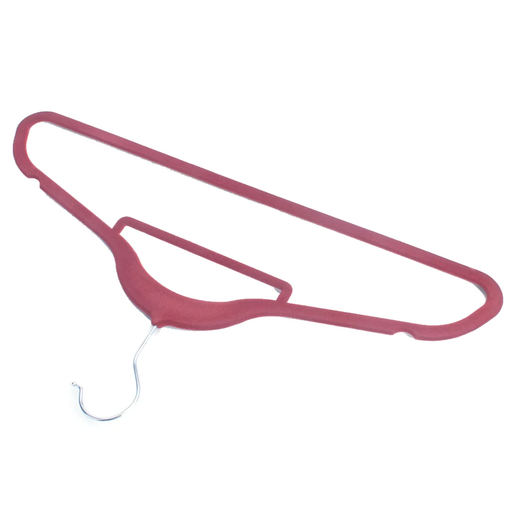 

High Quality 10pcs Non-Slip Flocked Adult Clothes Hangers 360 Degree Swivel Notched Shoulders Coat Trousers Hanger