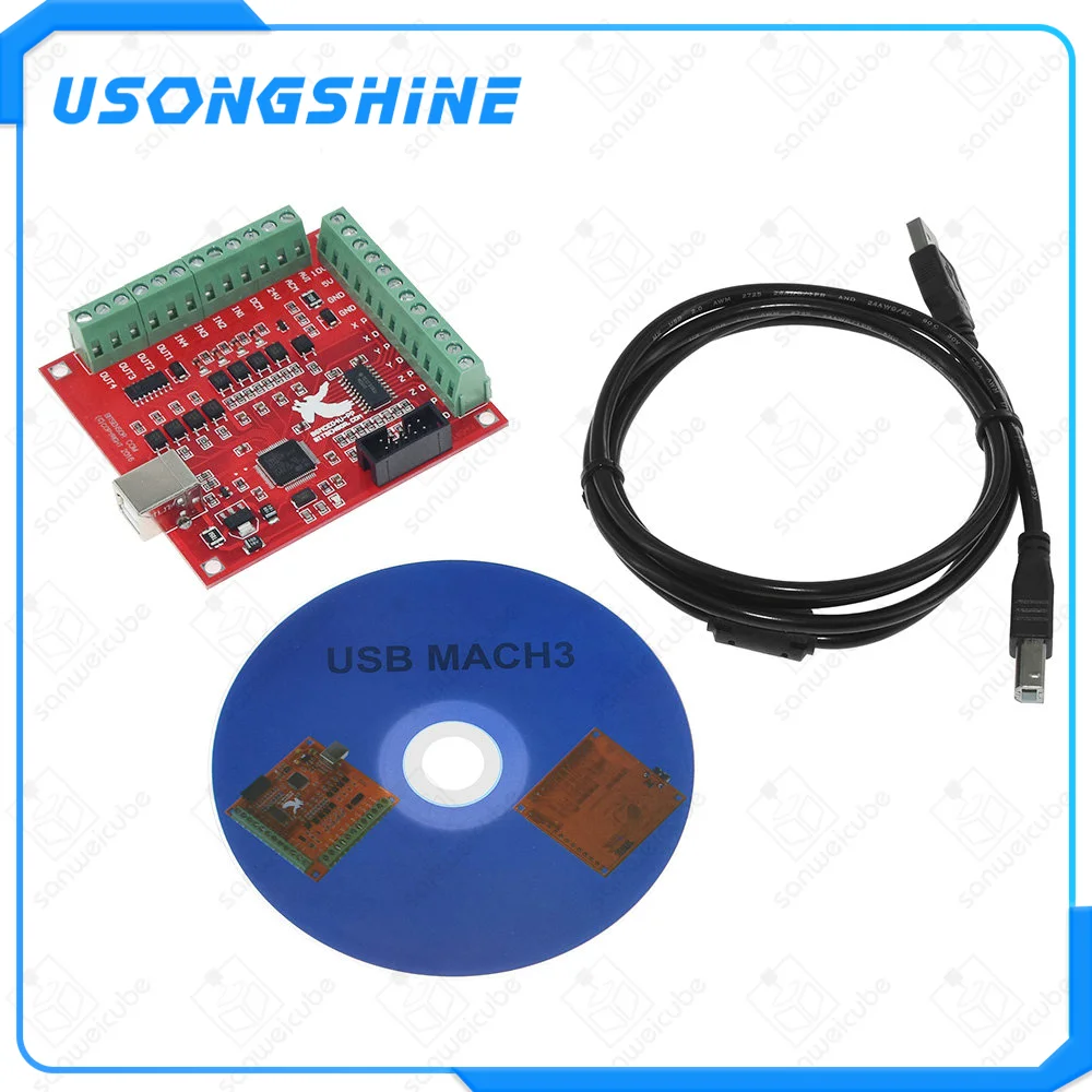 1 шт. ЧПУ USB MACH3 100 кГц секционная плата 4 оси интерфейс драйвер контроллер движения ЧПУ USB MACH3 100 кГц секционная плата 4 оси в