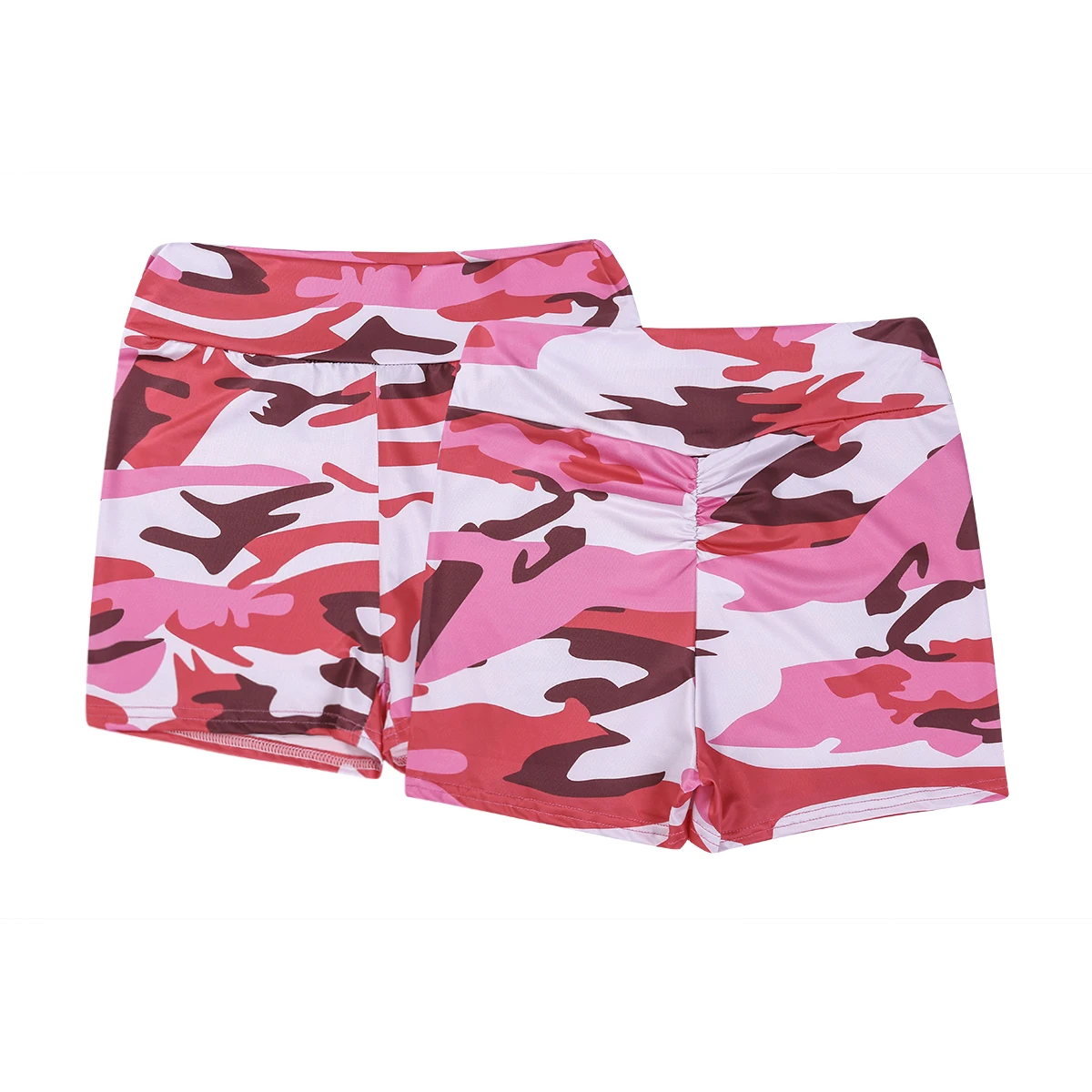 

Stay At Home Women Camouflage Shorts High Waist Sport Running Workout Yoga Pants Female Athletic Compression Short Trousers