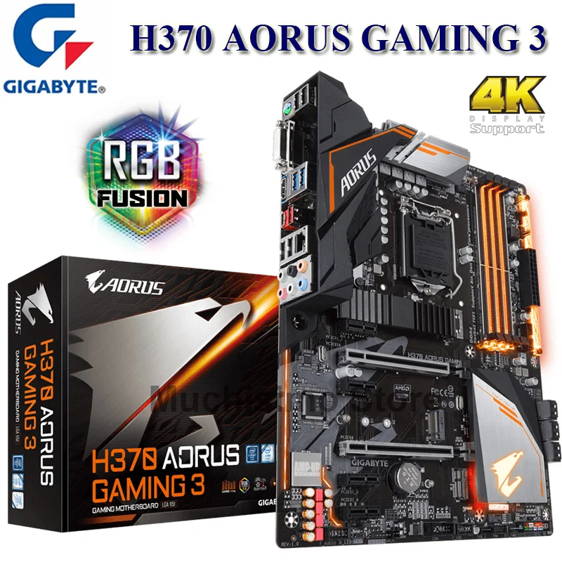 Kaufen LGA 1151 Gigabyte H370 AORUS Gaming 3 Motherboard PCI-E 3,0 DDR4 64GB M.2 HDMI-Kompatibel Core I7/i5/i3 H370 Mainboard Neue ATX