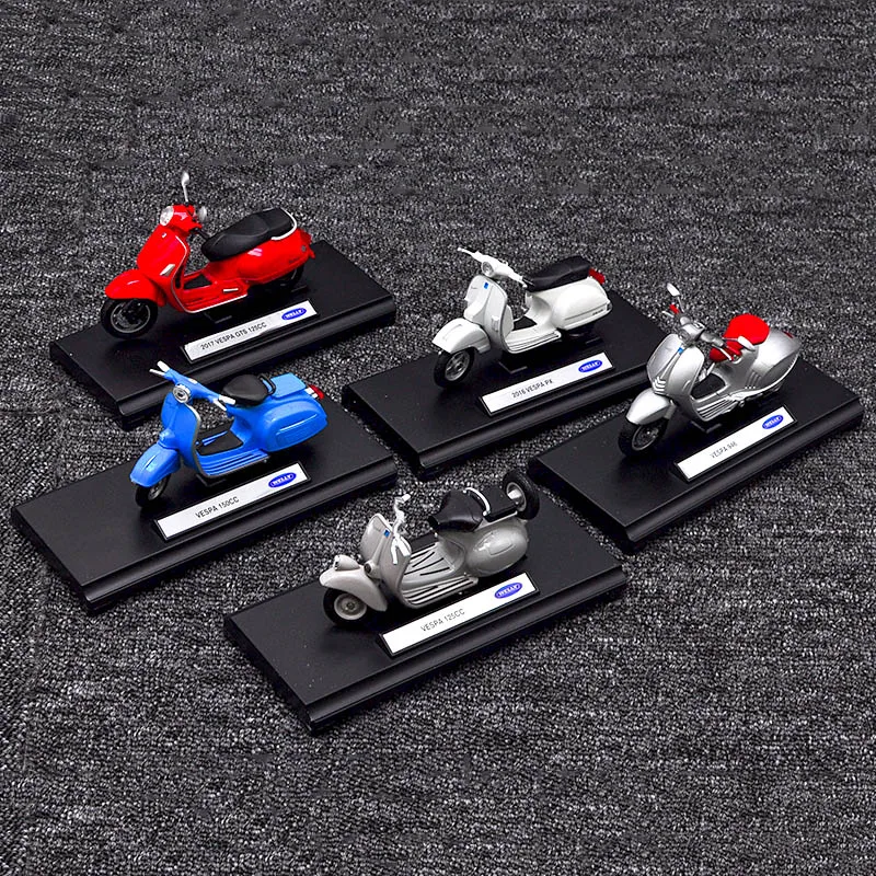 Welly 1/18 VESPA скутер мотоцикл литая демонстрационная модель игрушка для детей